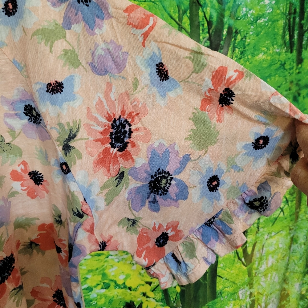 (3327-3) EST 1946 Top, 18/20W. Pink/purple, - Picture 3 of 7